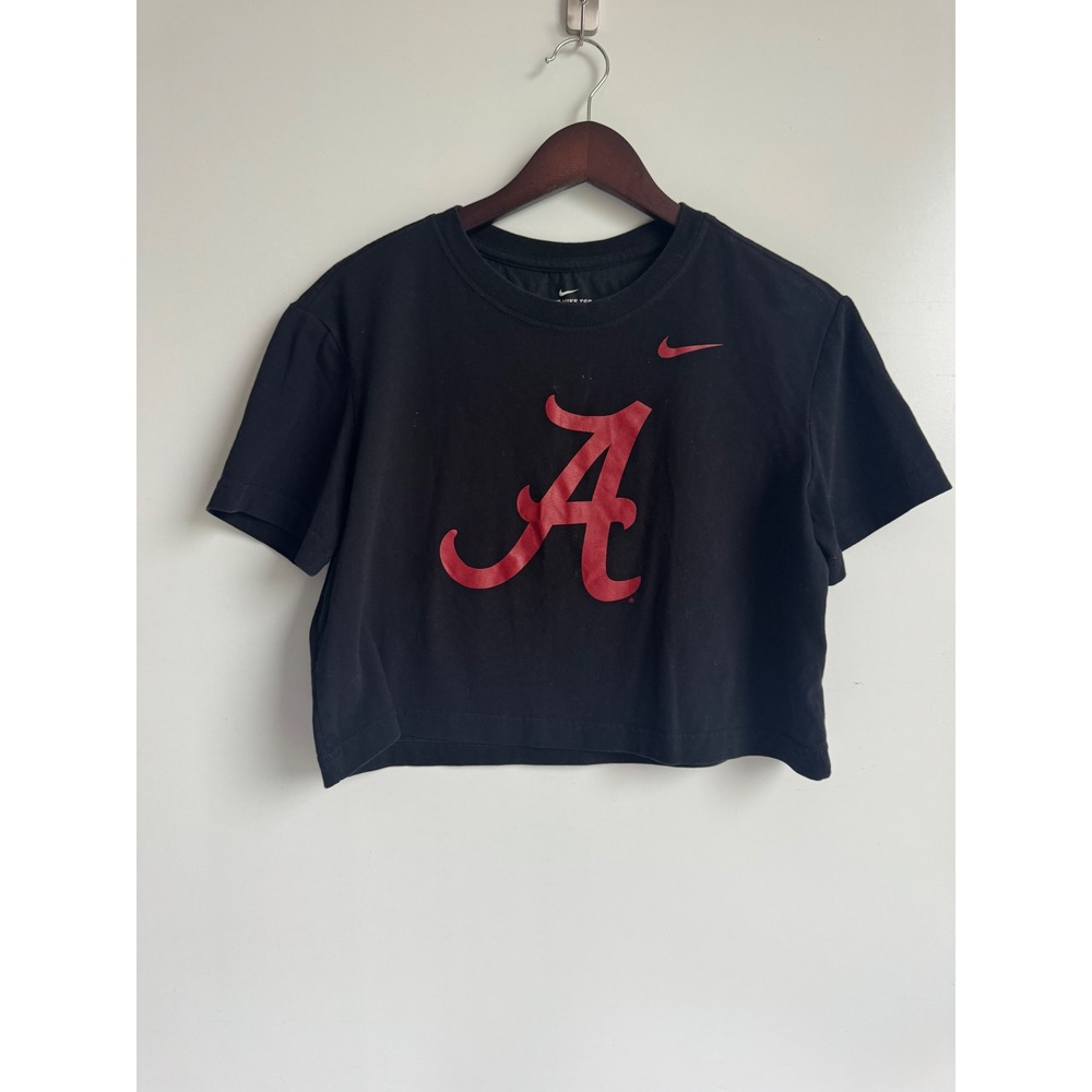 Nike Alabama Crimson Tide Dri-FIT Black Crop Top Tee Sporty XS sexy coquette